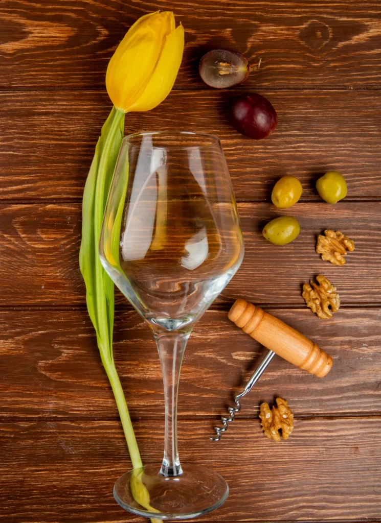 A tulip-shaped glass 